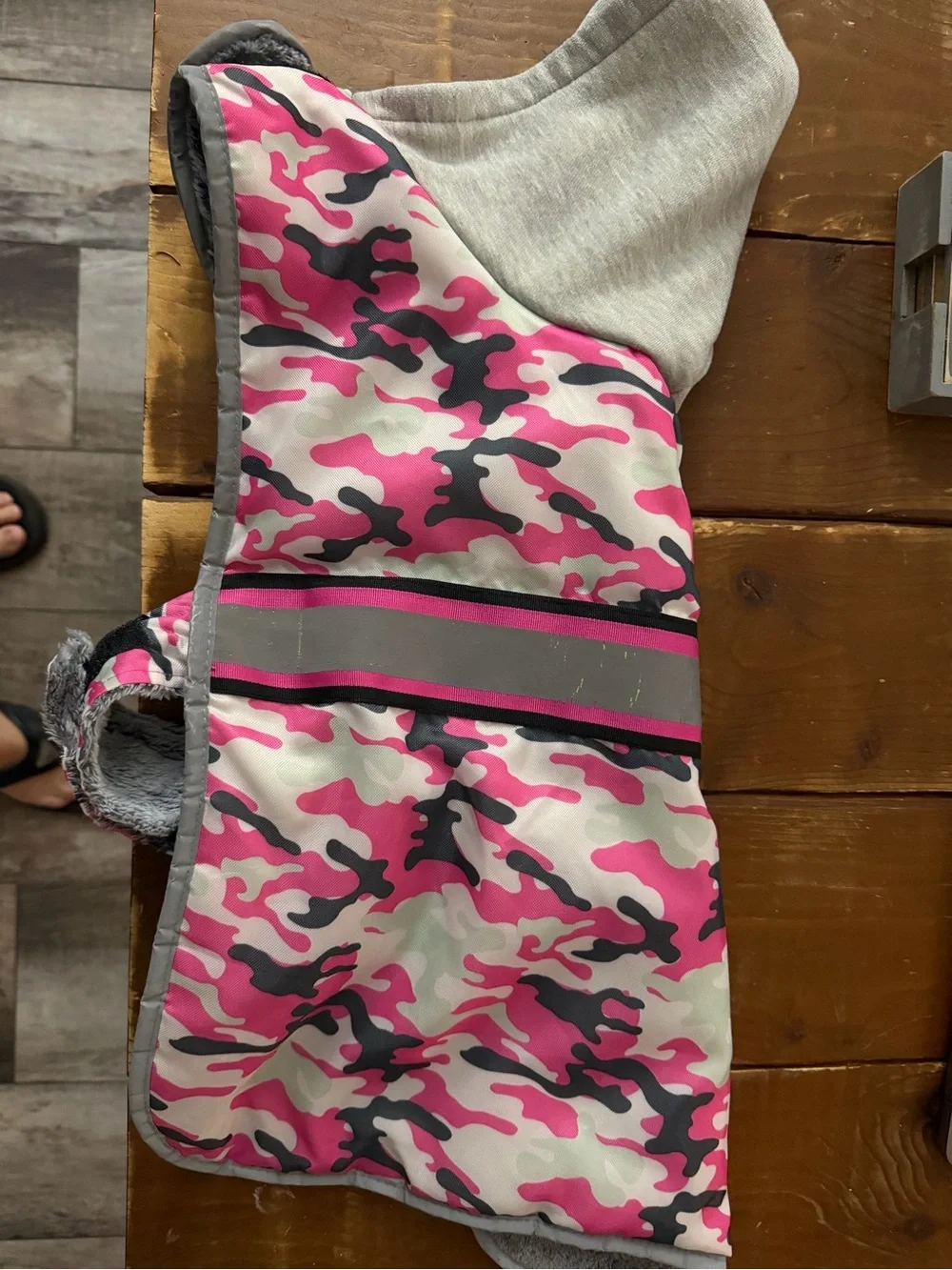 Top Paw Pink and Gray Camo Dog Vest
